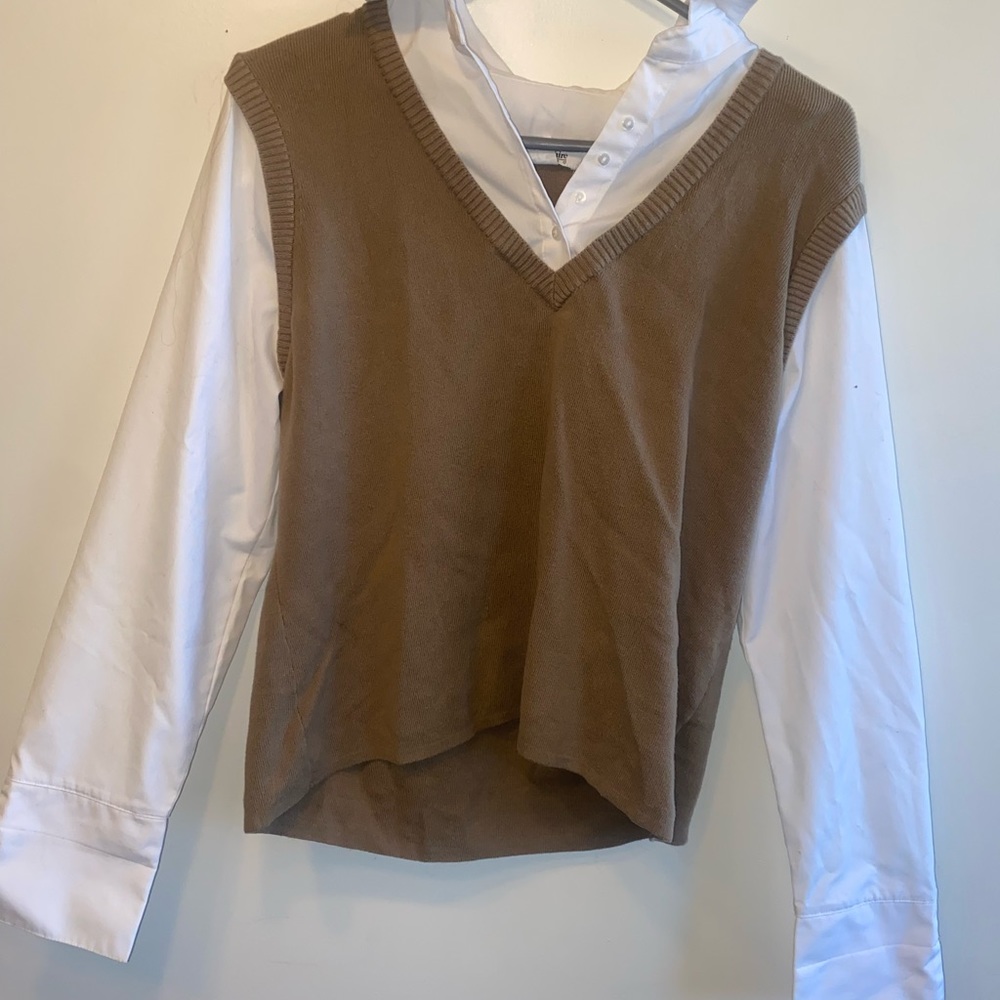 Long sleeve shirt with vest